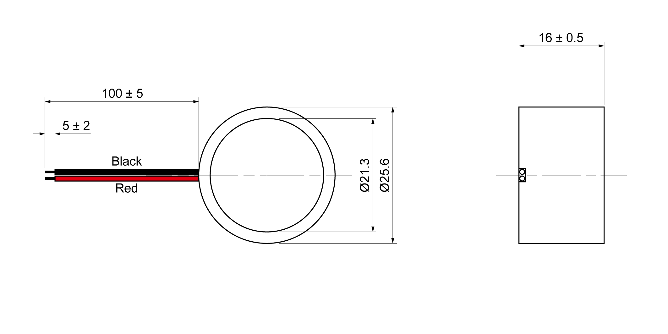 XPB2616A-30S12W Mechanical Drawing